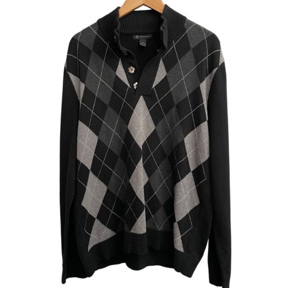 International Concepts Argyle Sweater Size XL